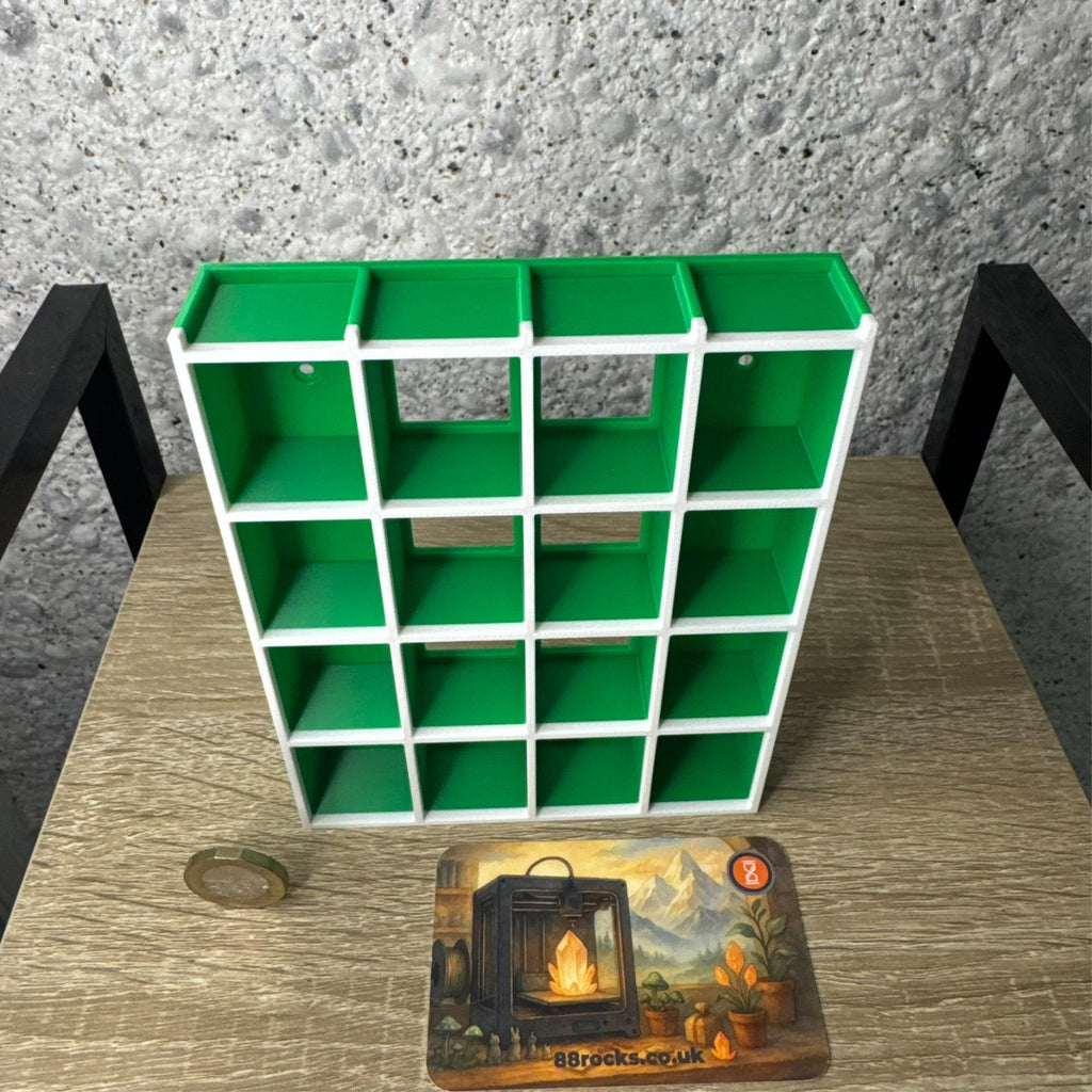 Display Shelf for Bitty Pop 20 slots organizer green white
