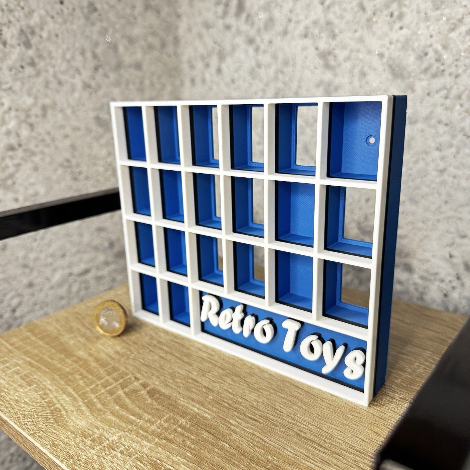 Display Shelf Organizer for 20 Bitty Pop boxes — Retro Toys themed