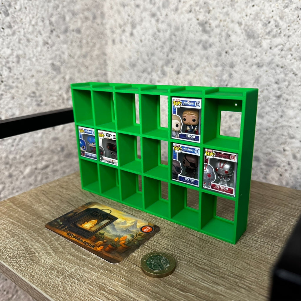 Display Shelf for Bitty Pop 24 slots green unit