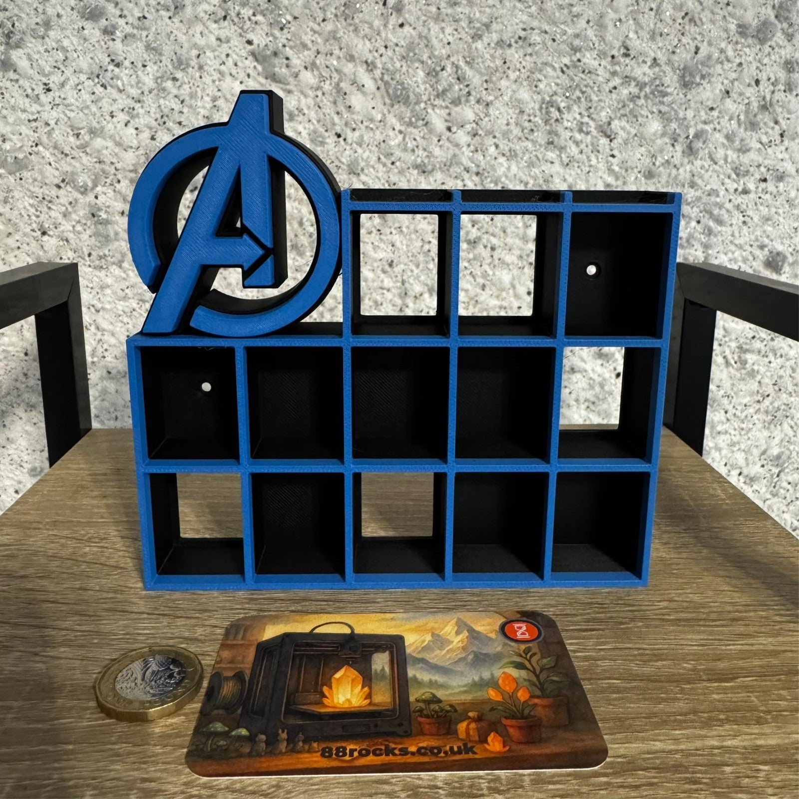 Display Shelf for Bitty Pop Avengers themed 16 slots stand organizer