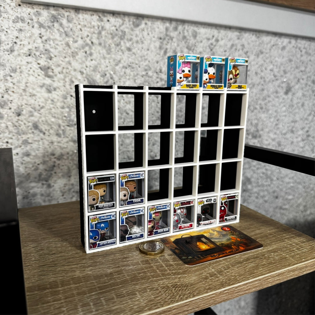 Display Shelf for Bitty Pop 30 slots black white organizer