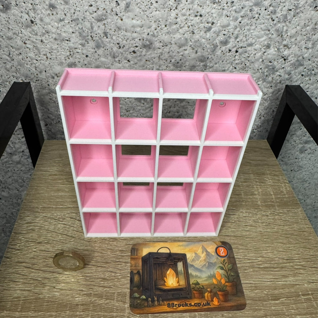 Display Shelf for Bitty Pop 20 slots organizer pink white