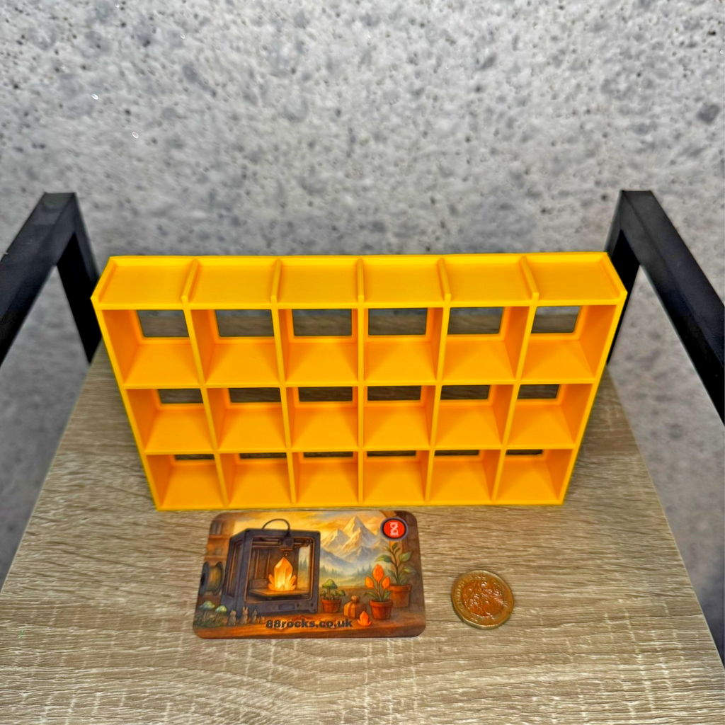 Display Shelf for Bitty Pop 24 slots yellow unit