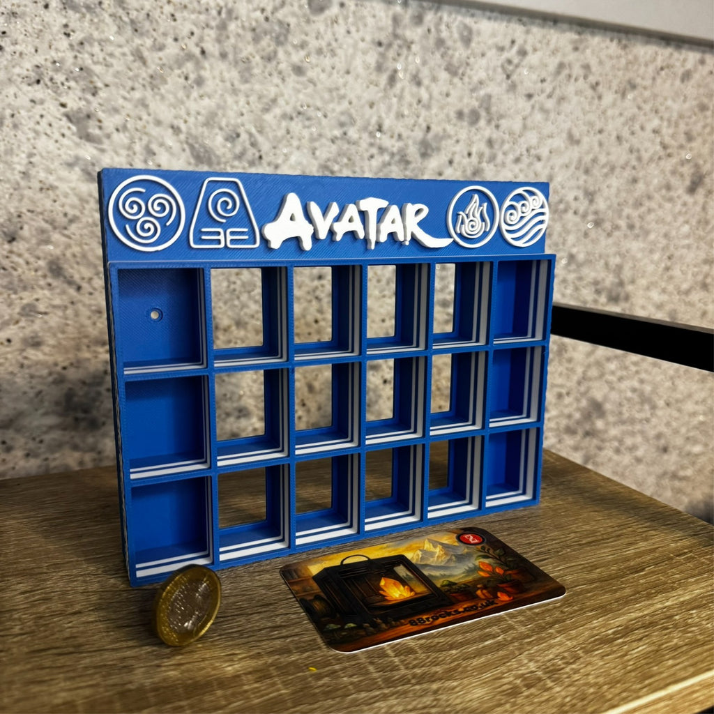 Display Shelf for Bitty Pop Avatar Last Airbender Fan art  themed, 18 slots