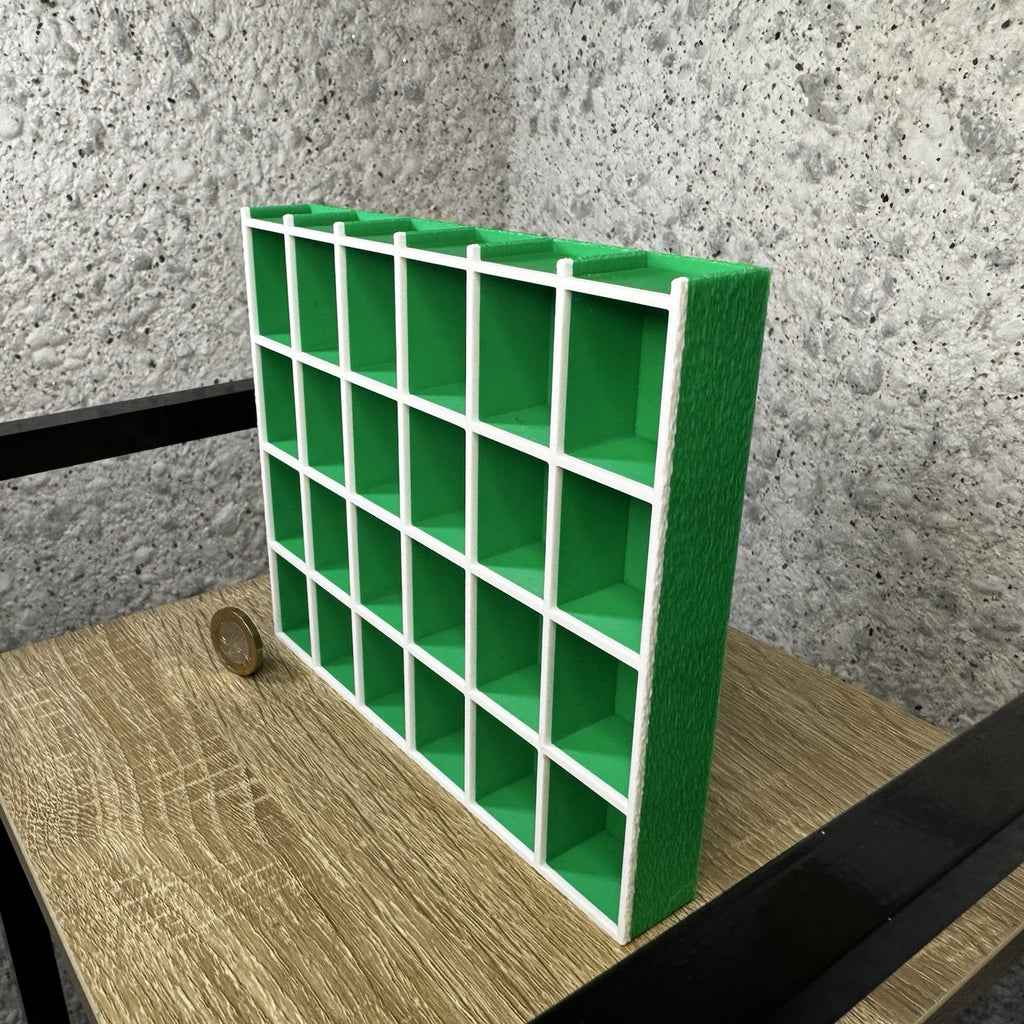 Display Shelf for Bitty Pop Boxes 30 slots organizer  Bamboo Green