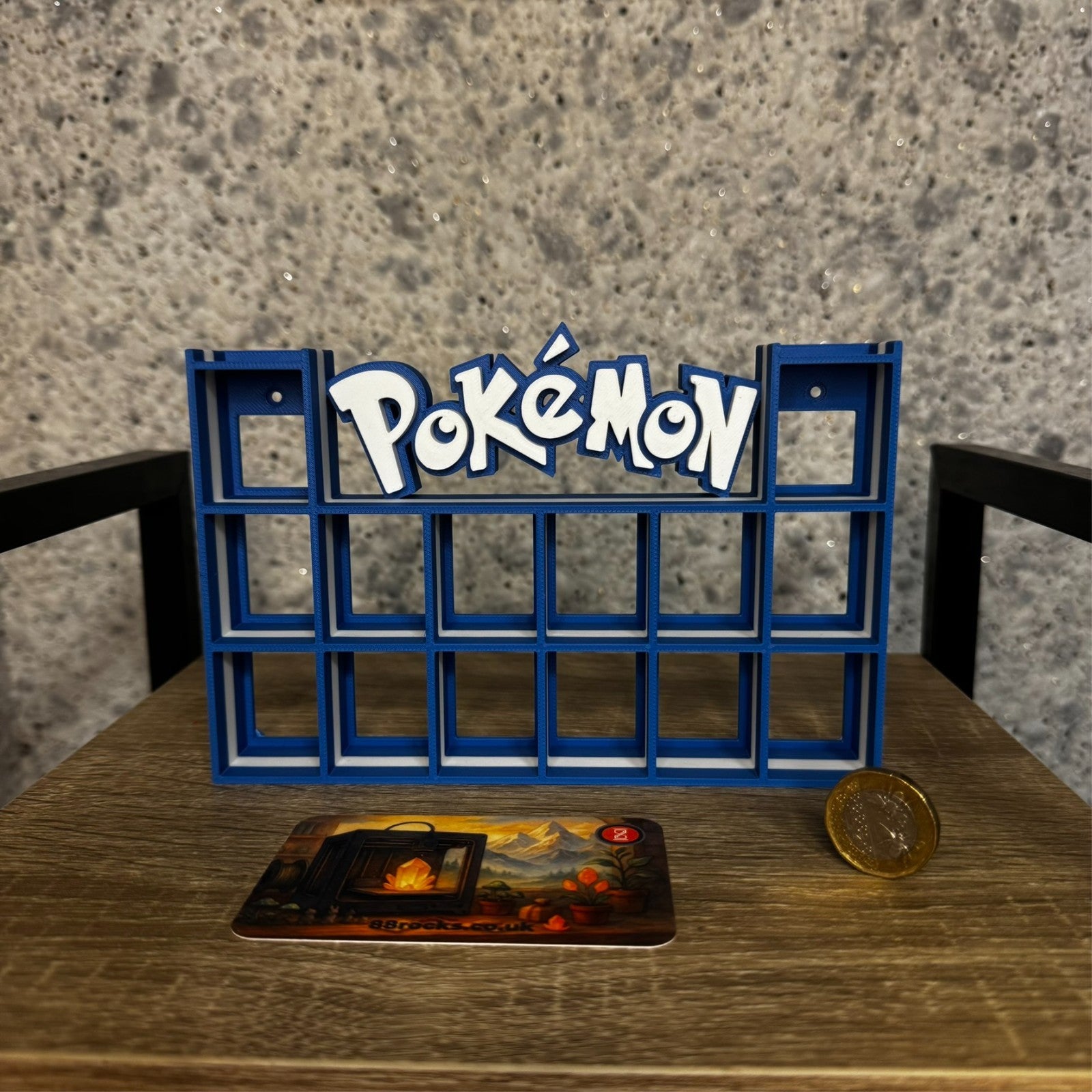 Display Shelf for Bitty Pop Pokemon themed 16 slots unit (water edition)