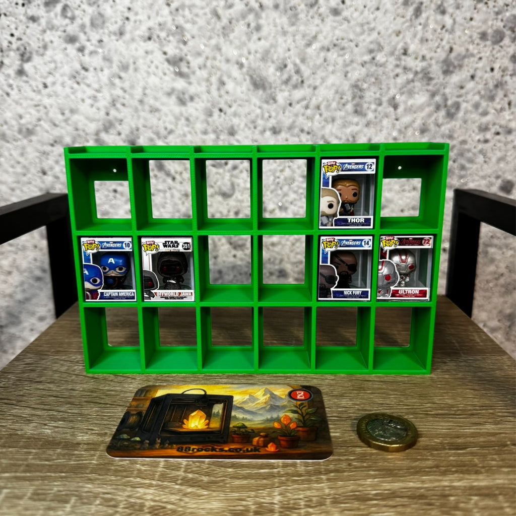 Display Shelf for Bitty Pop 24 slots green unit