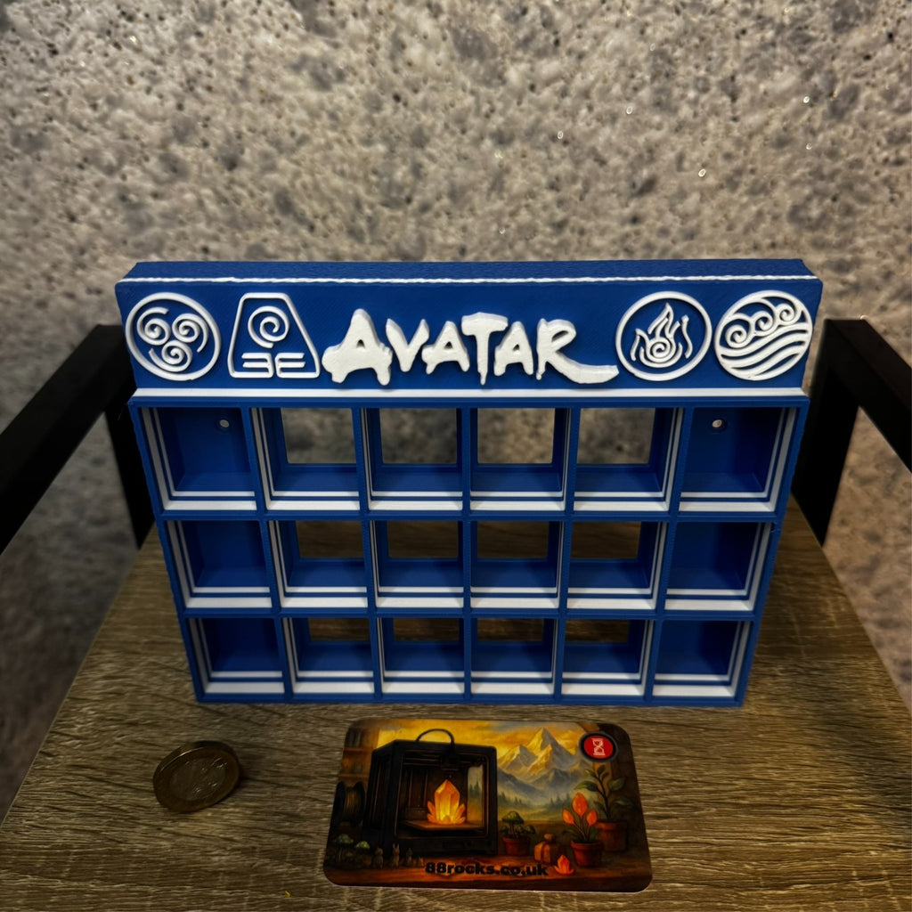 Display Shelf for Bitty Pop Avatar Last Airbender Fan art  themed, 18 slots