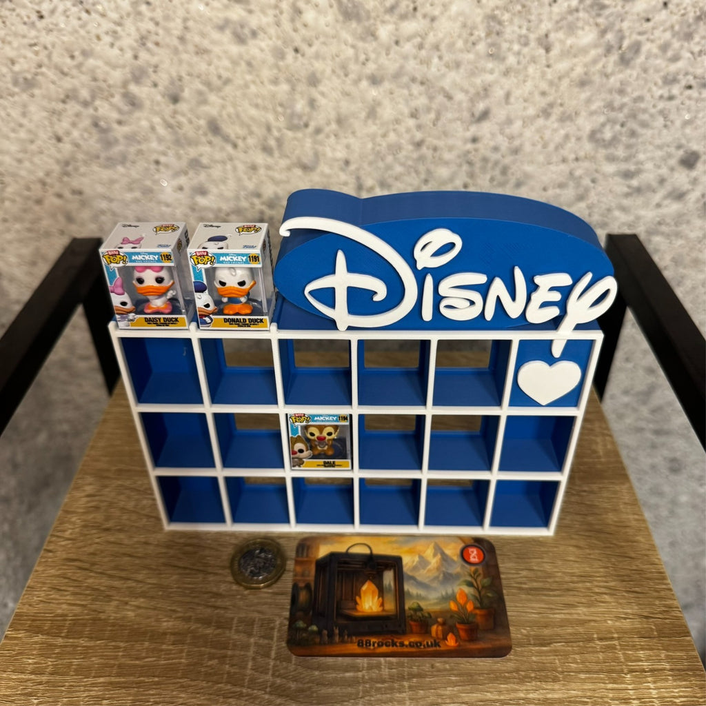 Display Shelf for Bitty Pop Disney themed 19 slots unit b&w