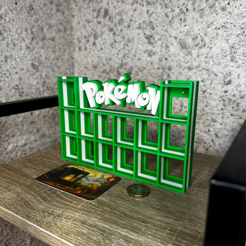 Display Shelf for Bitty Pop Pokemon themed 16 slots unit  (grass edition)