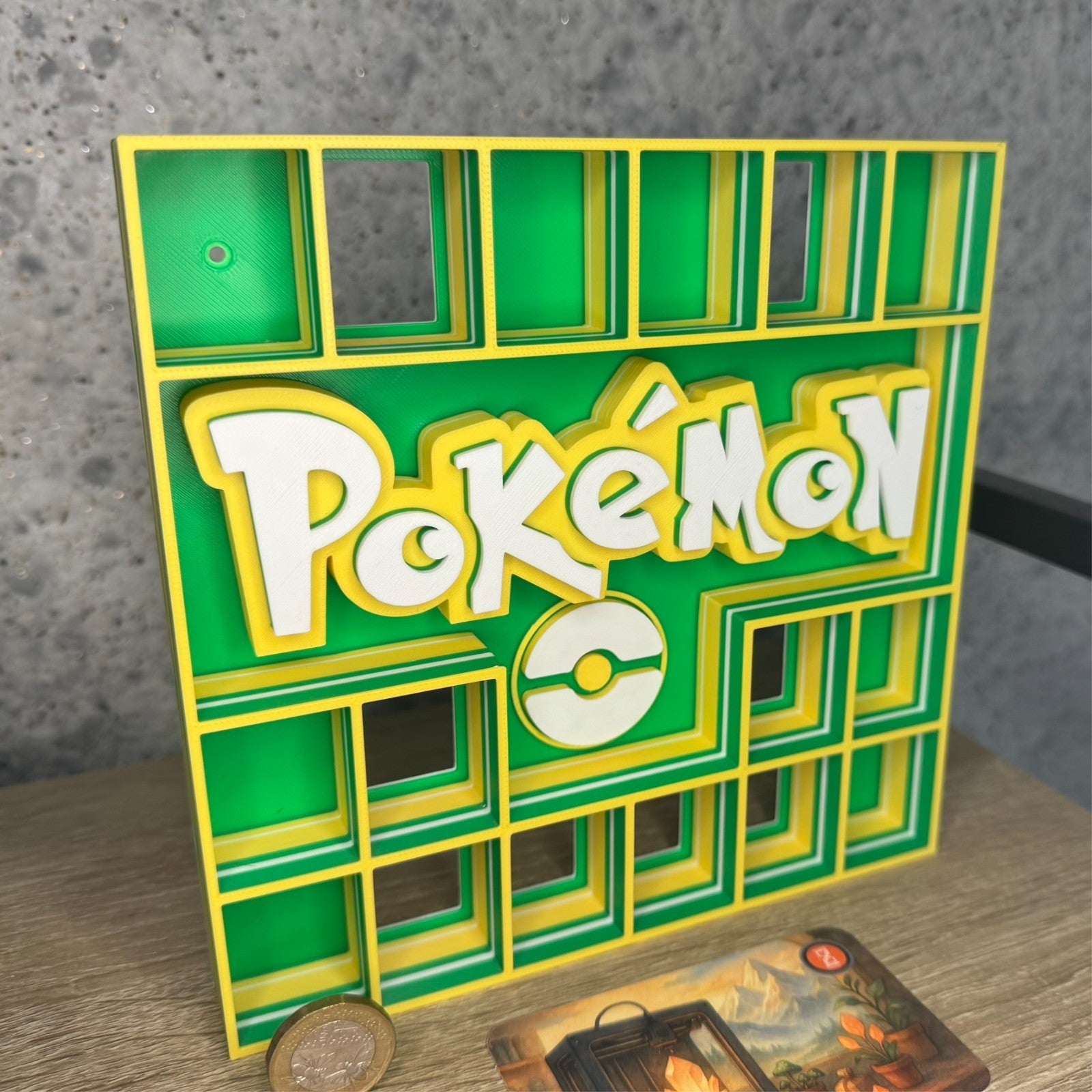 Display Shelf for Bitty Pop Pokemon themed, 16 slots