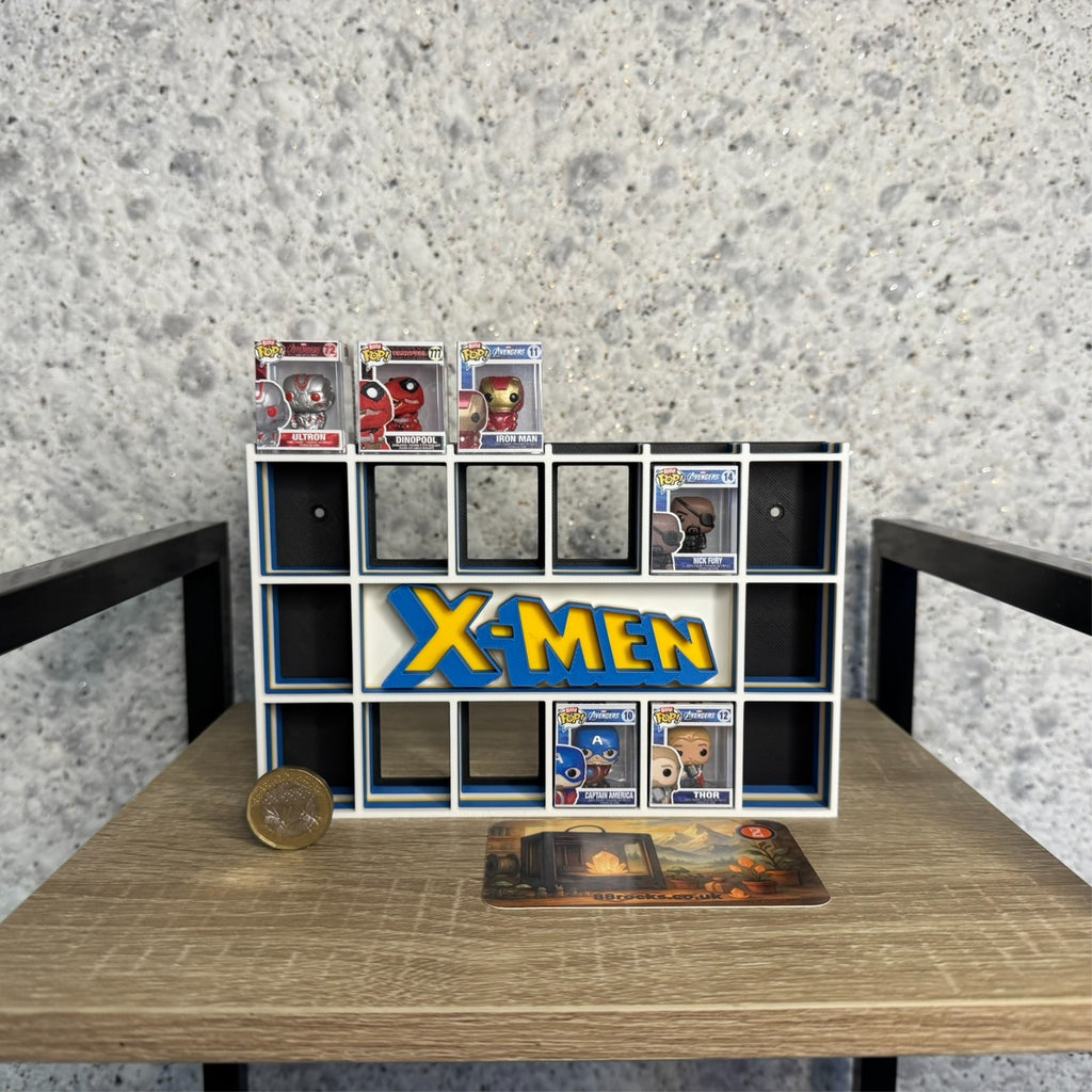 Display Shelf Organizer for 20 Bitty Pop boxes X Men themed