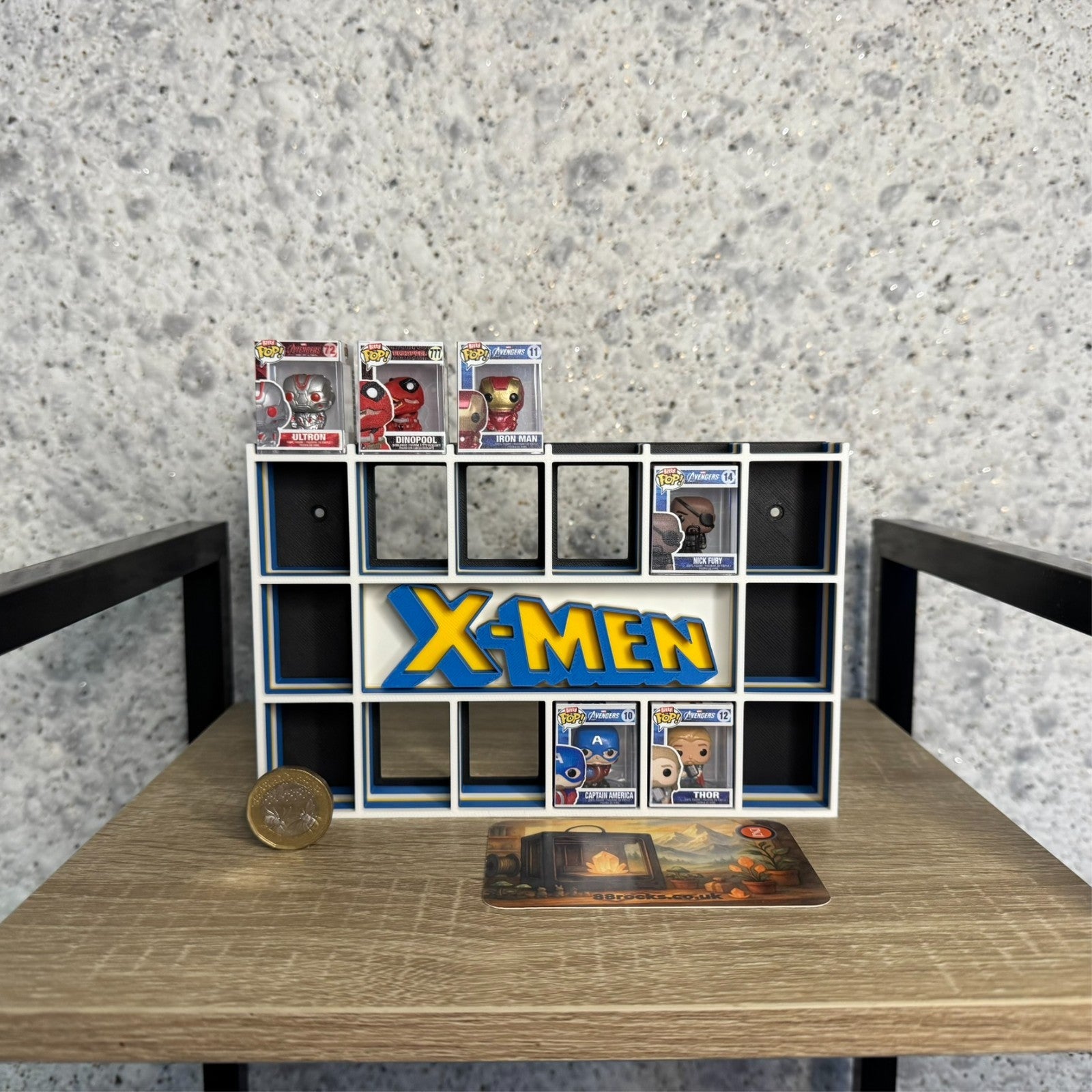 Display Shelf Organizer for 20 Bitty Pop boxes X Men themed