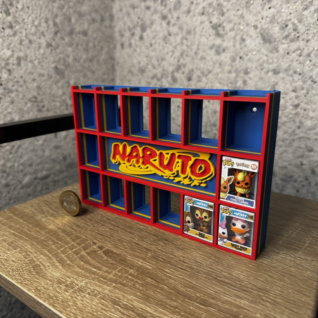 Display Shelf Organizer for 20 Bitty Pop boxes — Naruto themed
