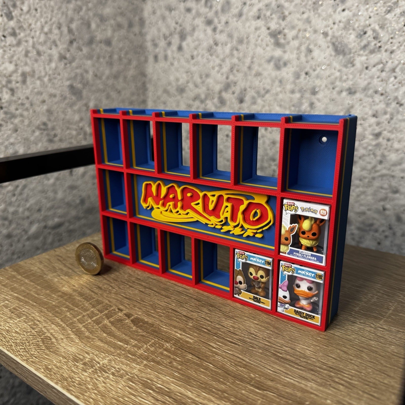 Display Shelf Organizer for 20 Bitty Pop boxes — Naruto themed