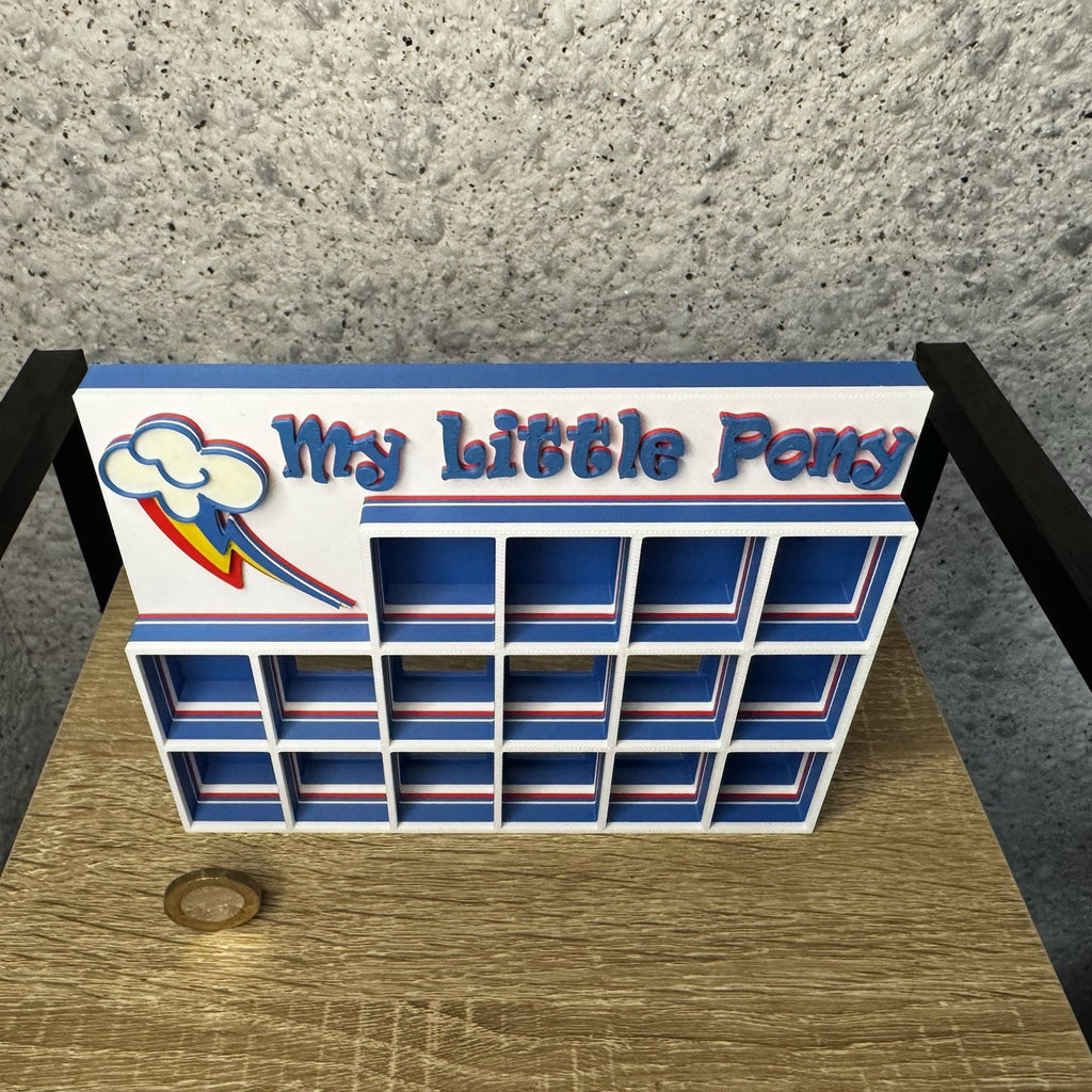Display Shelf Organizer for 16 Bitty Pop boxes — My Little Pony themed
