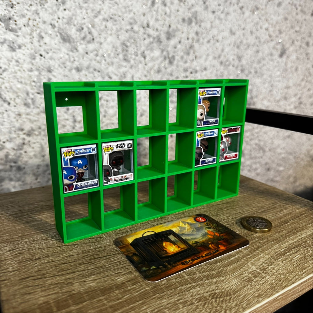 Display Shelf for Bitty Pop 24 slots green unit