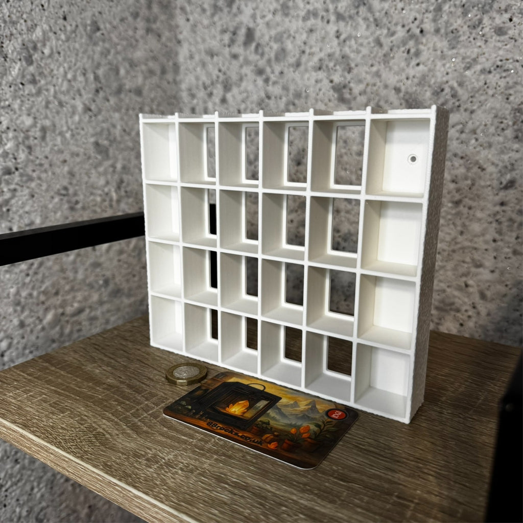 Shelf for Bitty Pop – Holds 30 Figures –White. Wall/Desk Display Stand