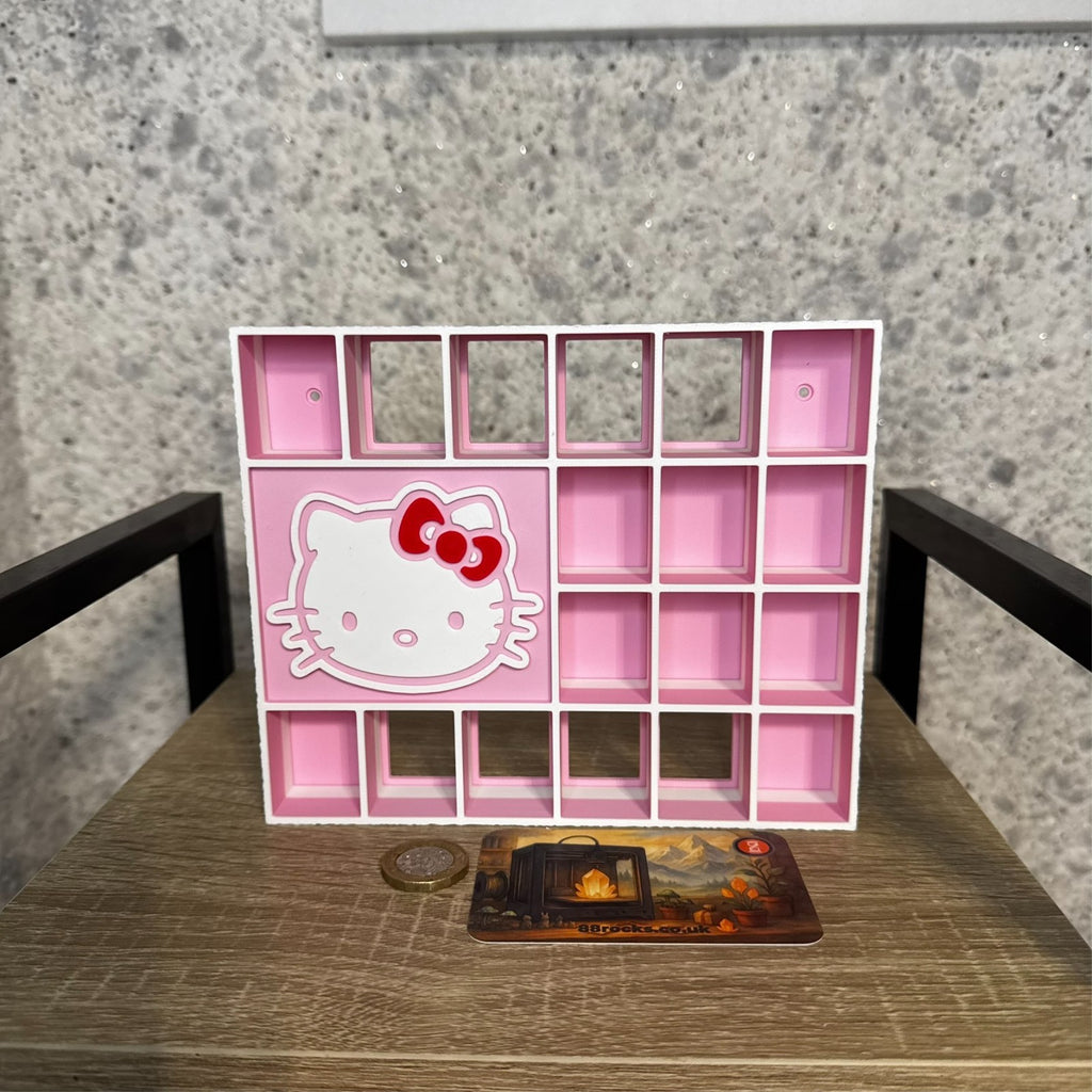 Display Shelf for Bitty Pop stand mini figures Hello Kitty themed 18 slots unit