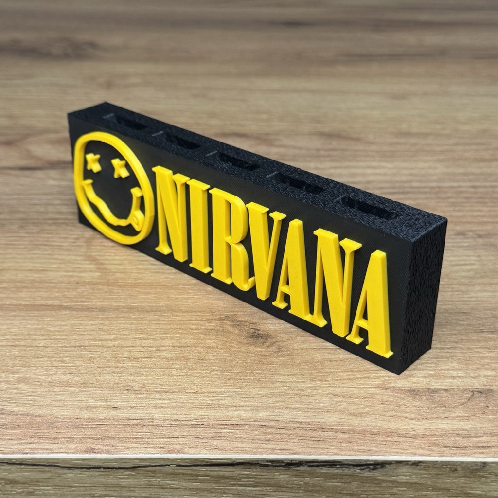 Guitar Pick Holder Stand Nirvana Themed Desk Display Guitar Pick Organizer