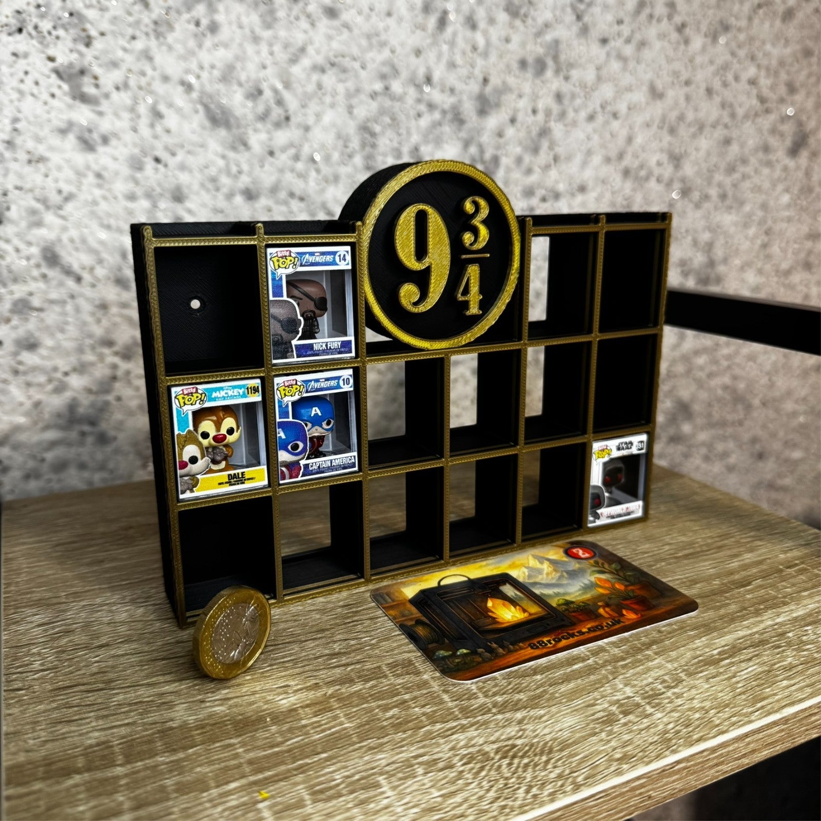 Display Shelf for Bitty Pop Harry Potter themed, 20 slots organizer