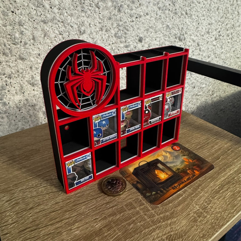 Display Shelf for Bitty Pop Spiderman themed 16 slots unit