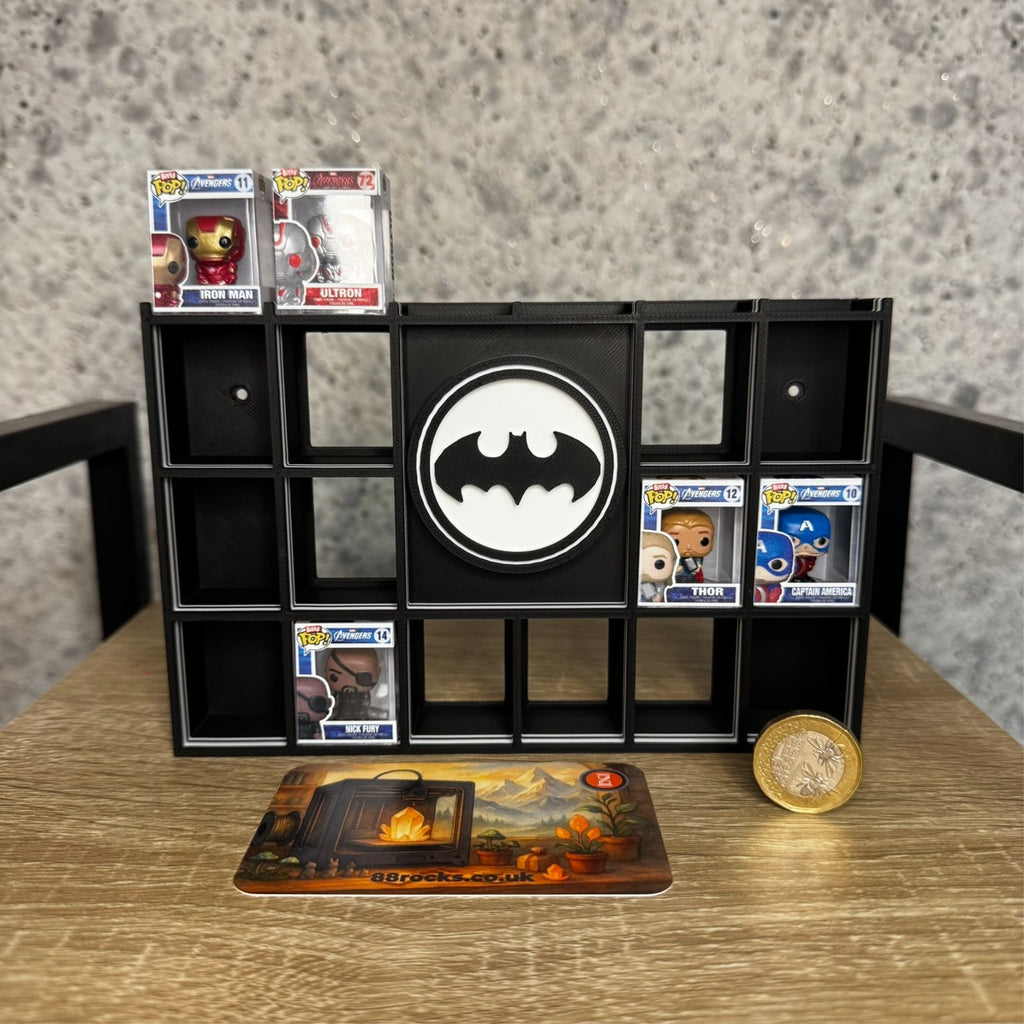 Display Shelf for Bitty Pop Batman themed organizer 20 slots
