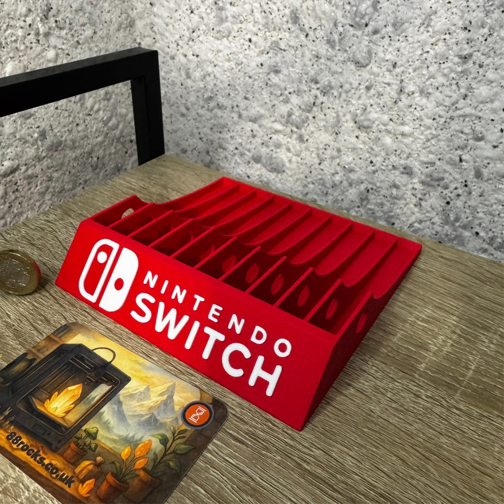 Display Stand Rack for Nintendo Switch Game Cases - Holds 10 Boxes