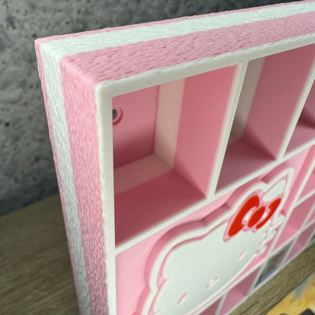 Display Shelf Organizer for Bitty Pop boxes-Hello Kitty themed, 18 slots