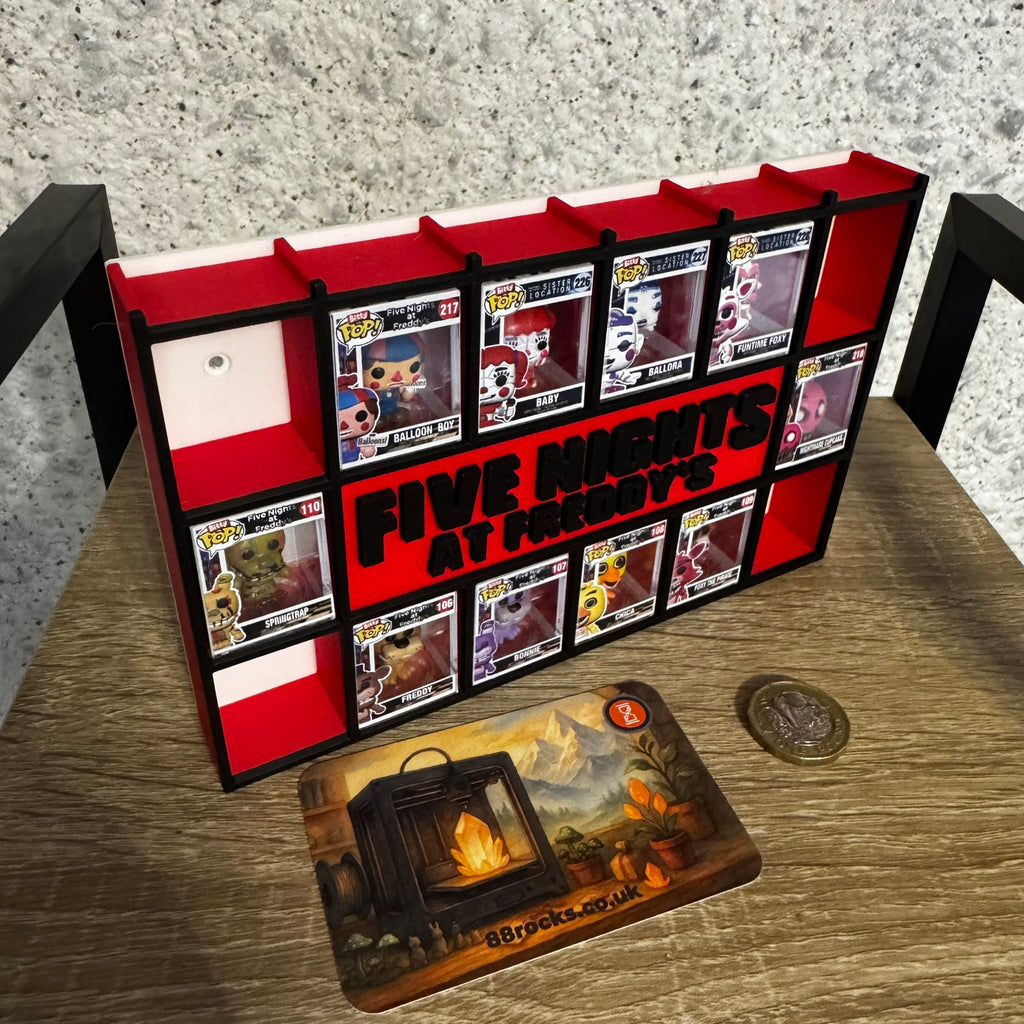 Display Shelf for 20 Bitty Pop Five Nights at Freddys themed organizer
