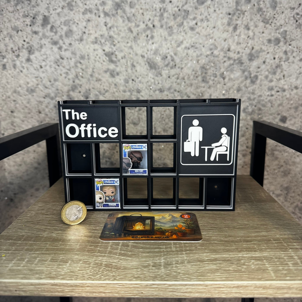 Shelf for Bitty Pop The Office themed, 18 slots
