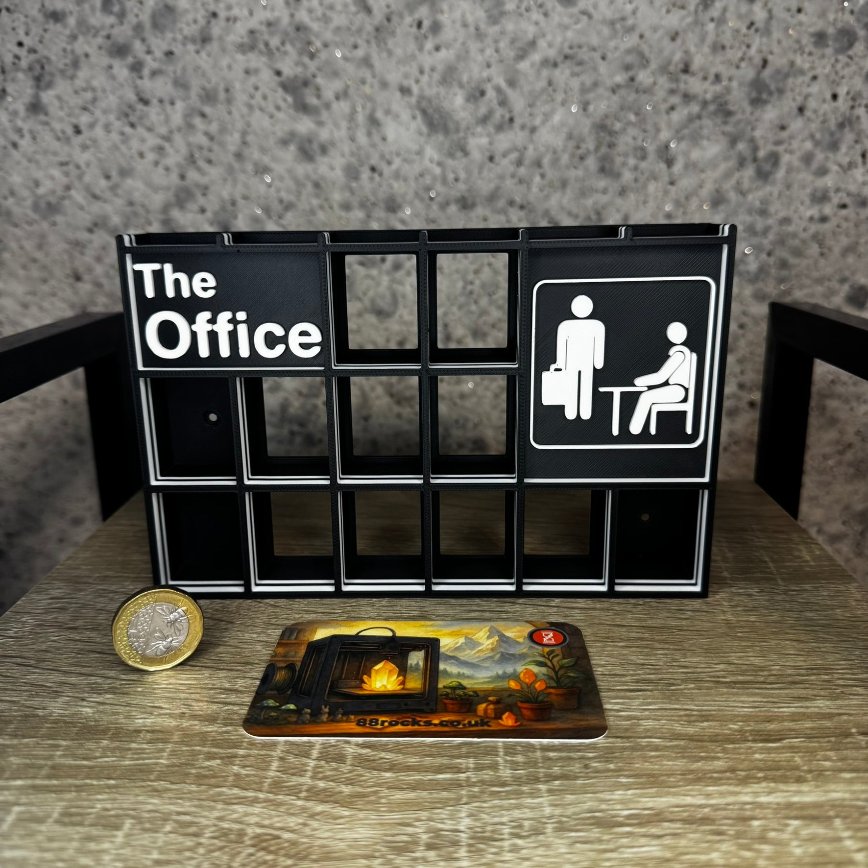Shelf for Bitty Pop The Office themed, 18 slots