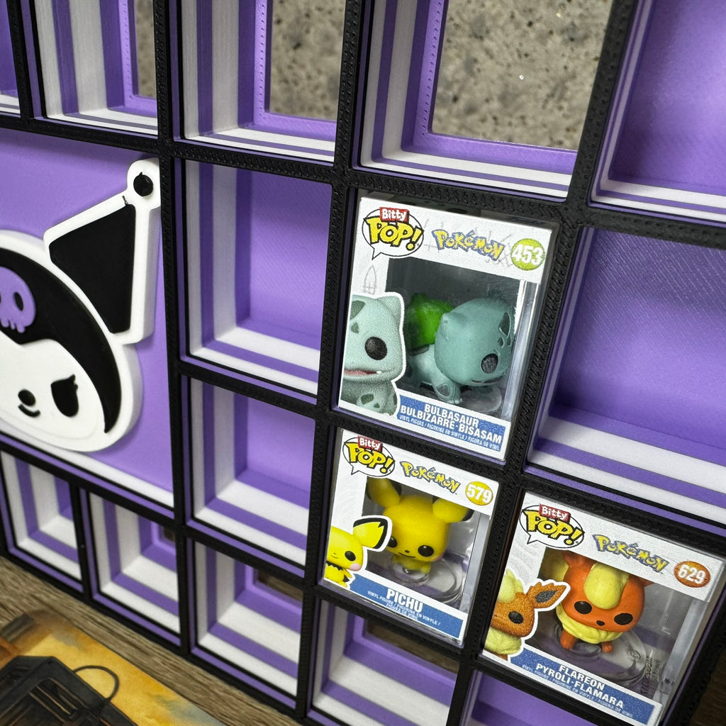 Display Shelf for Bitty Pop Kuromi themed 18 slots